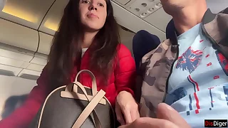 Risky Public Jerking Off On A Aeroplane Full Of One's own flesh - Public Dick Flashing